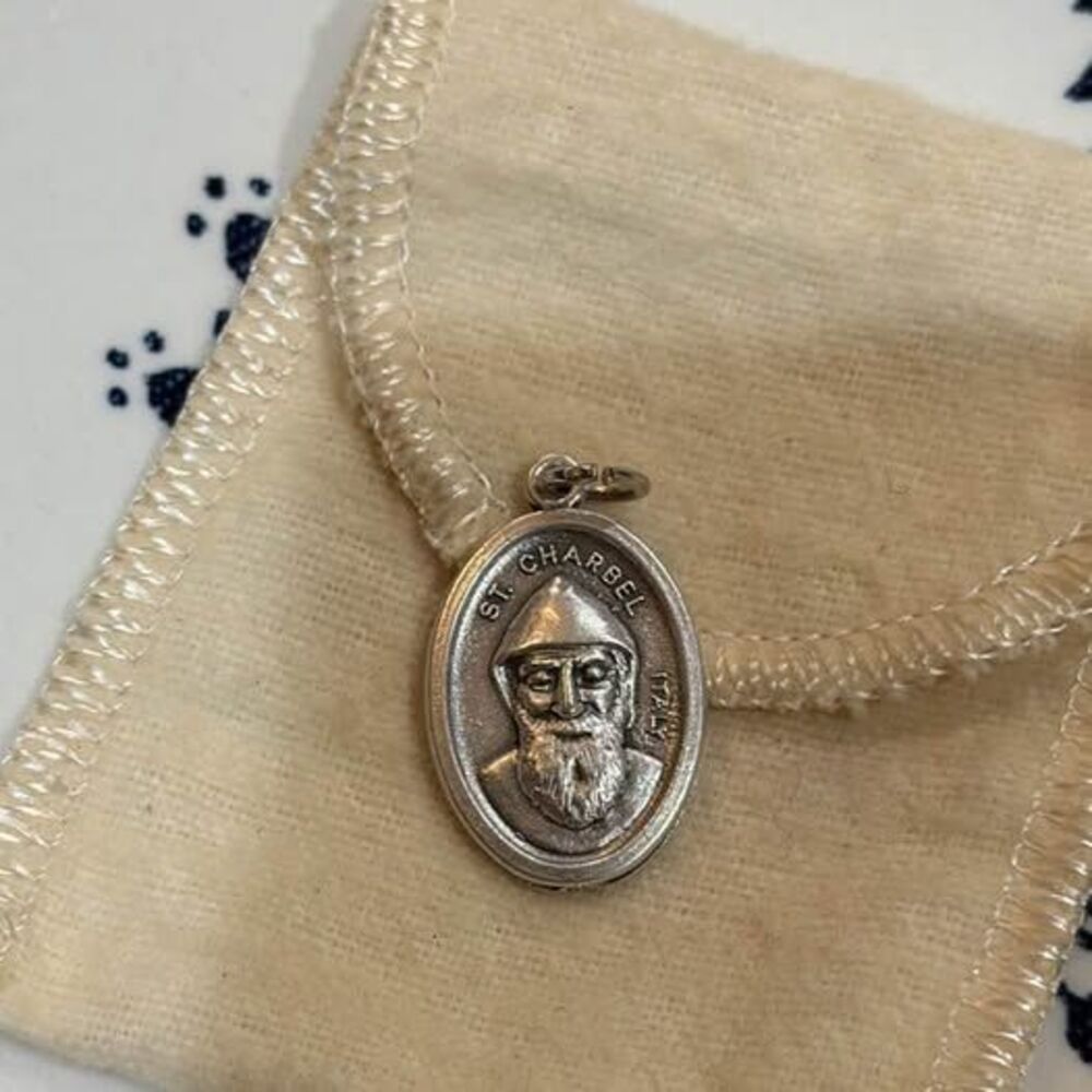 St. Charbel Italian Vintage Religious Medal from Italy
